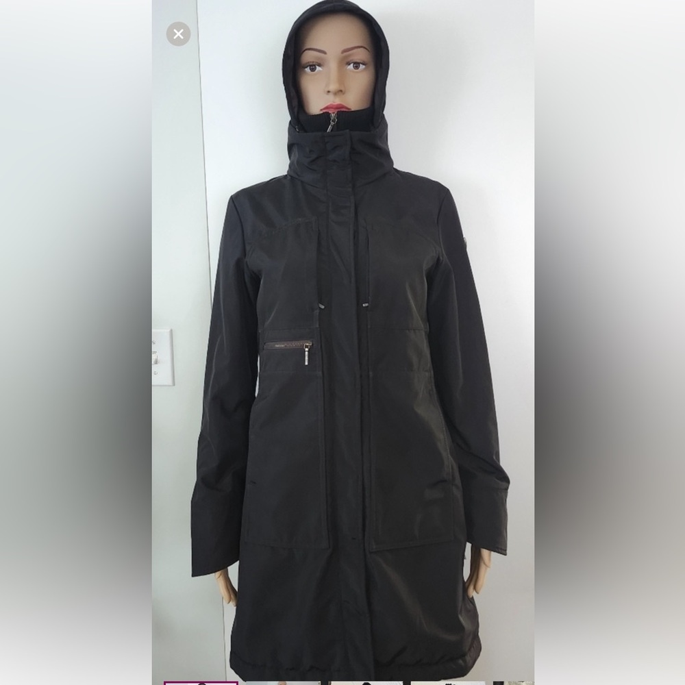 Women's Italian Luxury Black Hooded Jacket